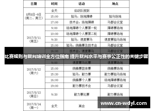 比赛规则与裁判培训全方位指南 提升裁判水平与赛事公正性的关键步骤