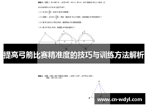 提高弓箭比赛精准度的技巧与训练方法解析