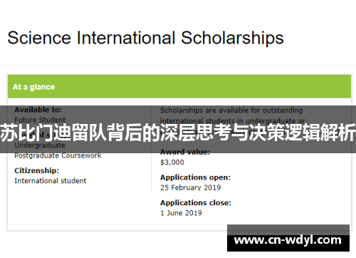 苏比门迪留队背后的深层思考与决策逻辑解析 苏比门迪留队背后的深层思考与决策逻辑解析