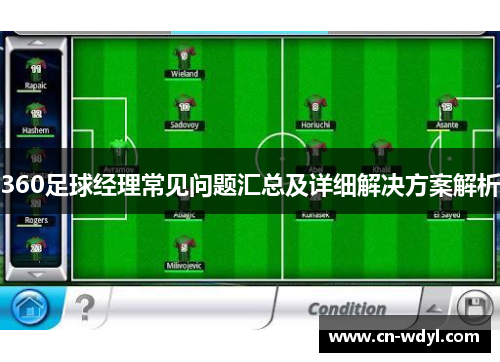 360足球经理常见问题汇总及详细解决方案解析